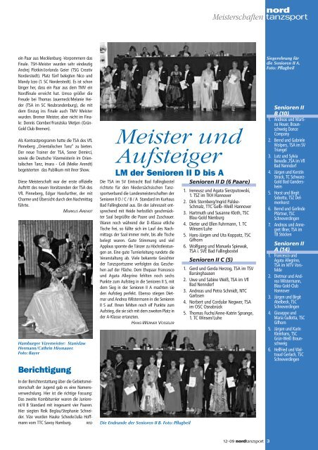 Aus den Landesverbänden - Deutscher Tanzsportverband eV