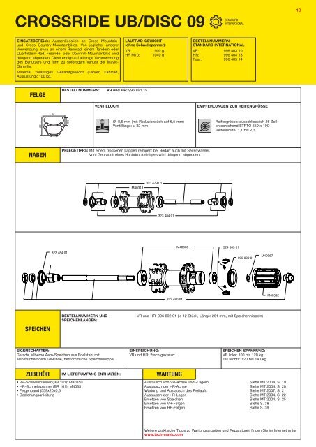 crossmax slr disc 09 - tech-mavic