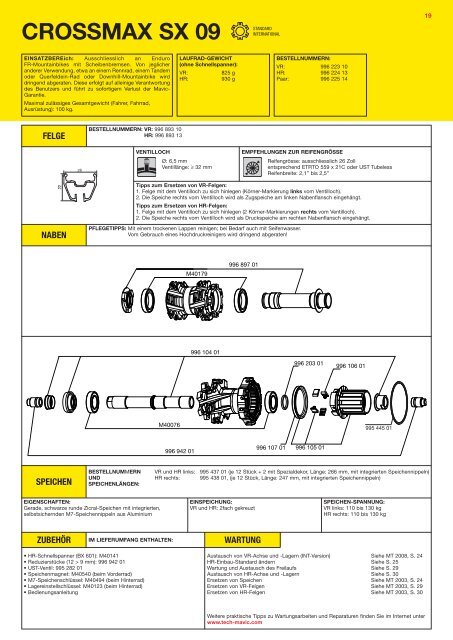 crossmax slr disc 09 - tech-mavic