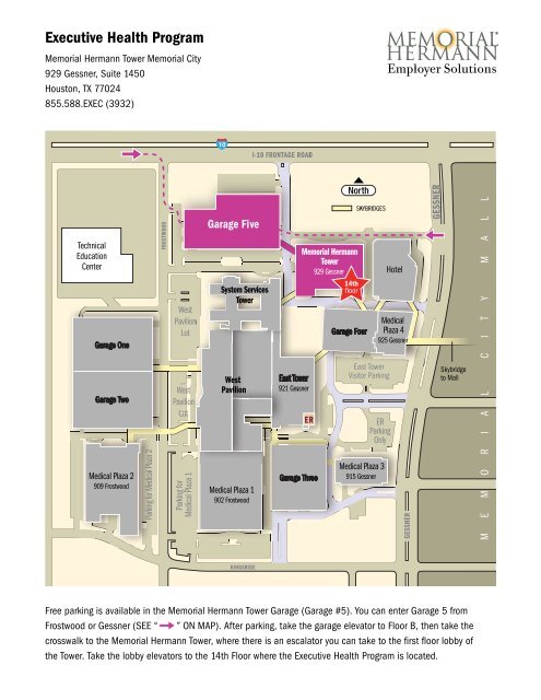 Driving Directions Facility Map Memorial Hermann