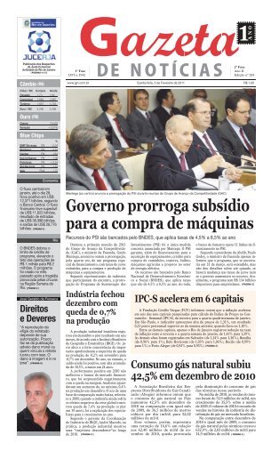 Governo prorroga subsÃ­dio para a compra de mÃ¡quinas - Jgn.com.br