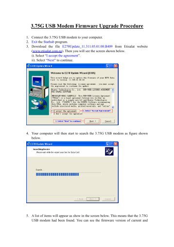 3.75G USB Modem Firmware Upgrade Procedure