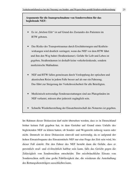 Verkehrsunfallanalyse bei der Nutzung von Sonder- und Wegerechten