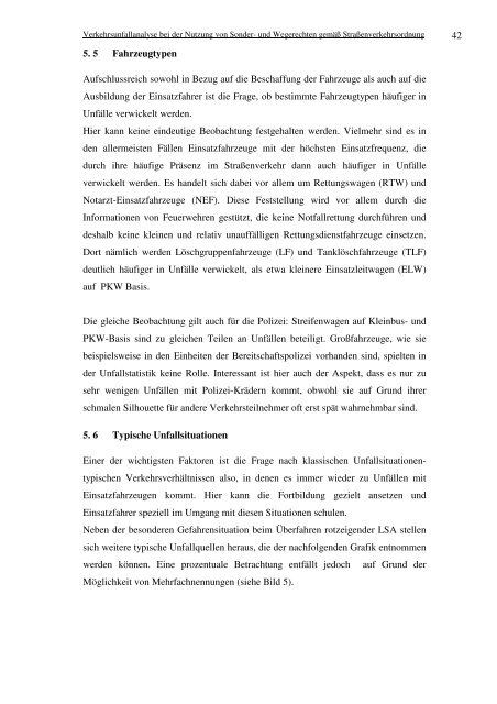 Verkehrsunfallanalyse bei der Nutzung von Sonder- und Wegerechten