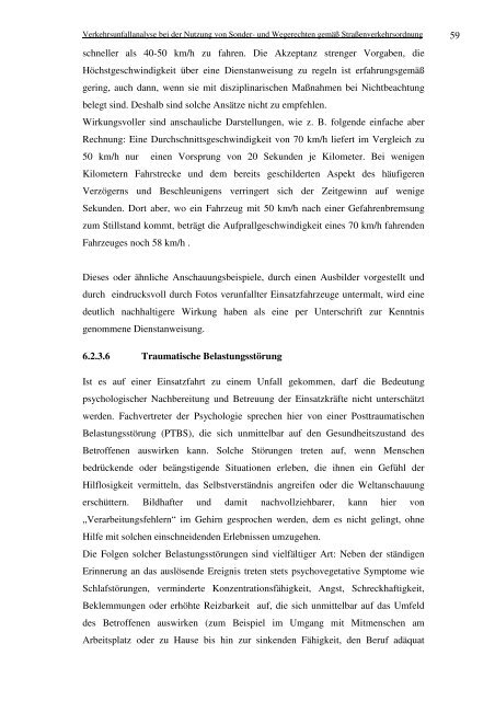 Verkehrsunfallanalyse bei der Nutzung von Sonder- und Wegerechten