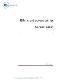 Ethnic entrepreneurship: Concept paper - Eurofound - Europa