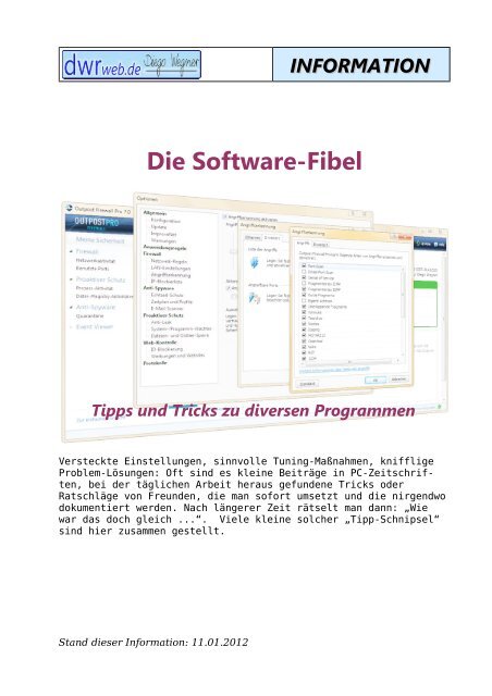 dwrweb.de Software-Fibel - im dwrweb.de