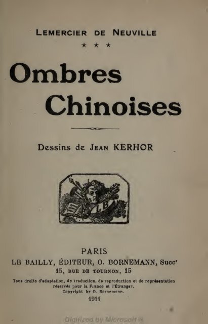 Ombres chinoises : dessins de Jean Kerhor - Takey