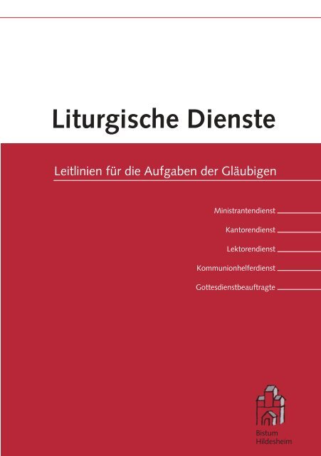 Liturgische Dienste - Bistum Hildesheim