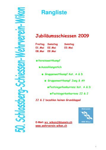 50. Schlossbergschiessen - Wehrverein Wikon