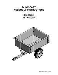 DUMP CART ASSEMBLY INSTRUCTIONS 25-01251 683-04078A