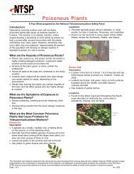 Poisonous Plants - National Telecommunications Safety Panel