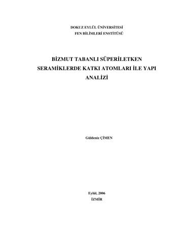 bizmut tabanlı süperiletken seramiklerde katkı atomları ile yapı analizi