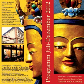 Flyer für Dresden - Buddhistische Klosterschule Ganden Tashi ...