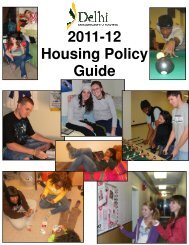 2011-12 Housing Policy Guide - SUNY Delhi