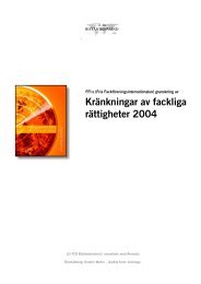 KrÃ¤nkningar av fackliga rÃ¤ttigheter 2004 - LO