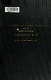 Biennial report of the North Carolina State Board of Health [serial]