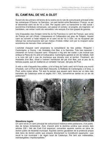 CamÃ­ ral: Vic - Olot - Tosca