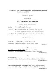 CAS 2010/A/2071 - Tribunal Arbitral  du Sport / TAS