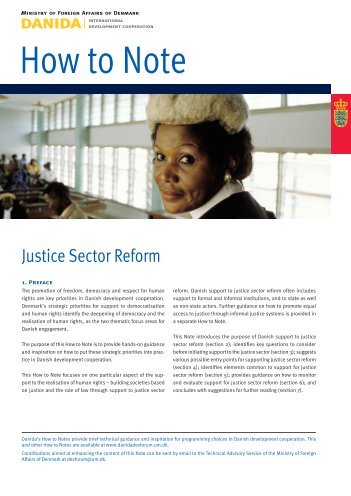 Danida How To Justice Sector Reform