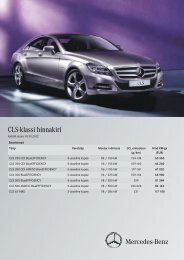 CLS-klassi hinnakiri - Silberauto