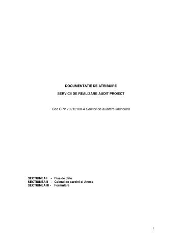 1 DOCUMENTATIE DE ATRIBUIRE SERVICII DE REALIZARE ...