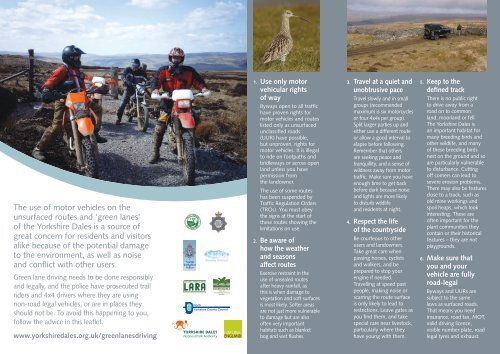 Green lane driving and trail riding - Yorkshire Dales National Park