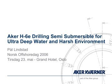 Aker H-6e Semi Submersible Drilling Rig