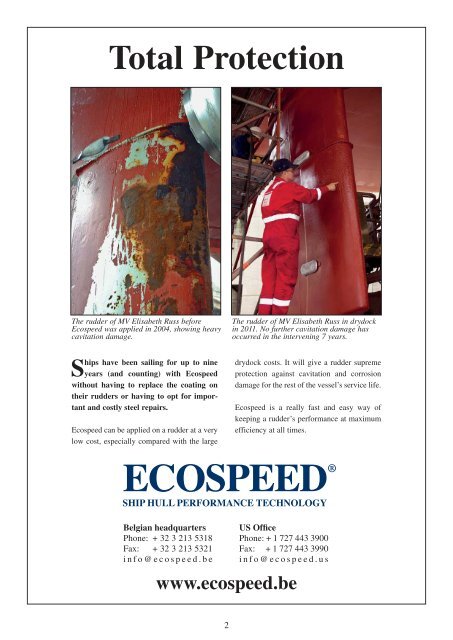 Ecospeed newsletter December 2012 - Hydrex Underwater ...