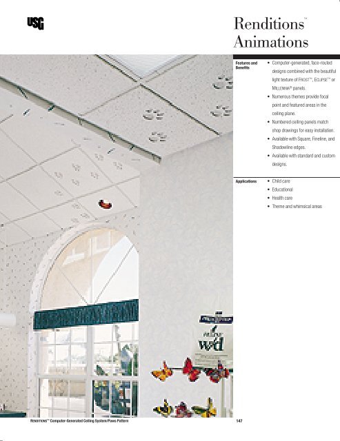 Renditionsa Animations Specialty Ceilings Usg Me Com