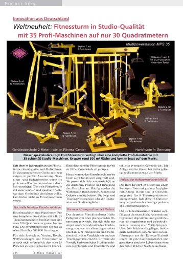 Fitnessturm in Studio-Qualität mit 35 Profi ... - Fiebig Sport System