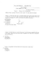 Physics 201 MWF9:10 Fall 2008 (Ford)