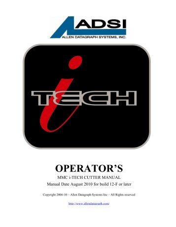 Mmc I-TECH Users Manual - ADSI - Allen Datagraph