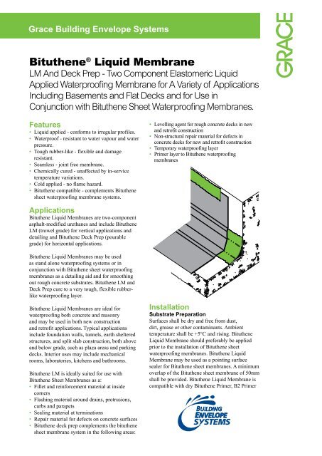 BitutheneÂ® Liquid Membrane - W.R. Grace - Grace Construction ...