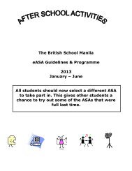 ASAs - The British School Manila