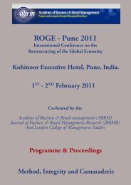 ROGE - Pune 2011 - The Academy of Business and Retail ...