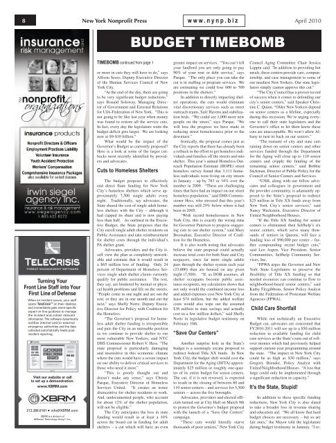 April Edition 2010 - New York Nonprofit Press