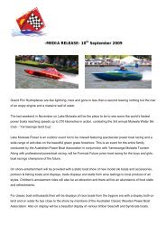 -MEDIA RELEASE- 10th September 2009 - Australian Power Boat ...