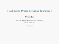Head-driven Phrase Structure Grammar I