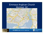 Emmaus Anglican Church - Anglican Network in Canada