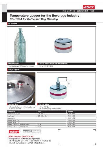 Temperature Logger for the Beverage Industry - Ross Brown Sales