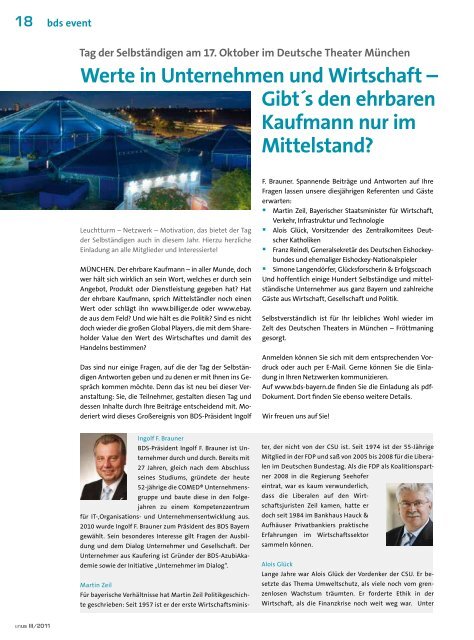 UNUS Ausgabe 03 / 2011 - Gewerbeverband Bayern eV