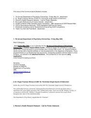 General Communications Bulletin - Psychiatry - University of British ...