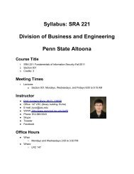 SRA 221 Syllabus - Google Docs - Penn State Altoona