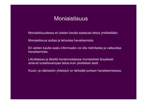 Kaupunki kaikille aisteille -tiivistelmÃ¤