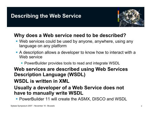 Web Services Workshop - Sybase