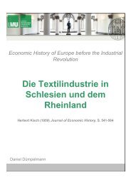 Die Textilindustrie in Schlesien und dem ... - Economic History