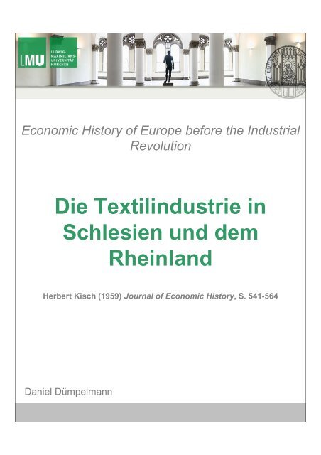 Die Textilindustrie in Schlesien und dem ... - Economic History