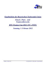 Ergebnisse Int.-BTU-Poomsae-Cup 2012 in Dillingen - Bayerische ...