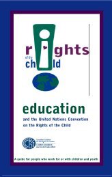 Education - Canadian Coalition for the Rights of Children